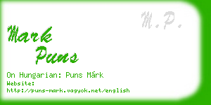 mark puns business card